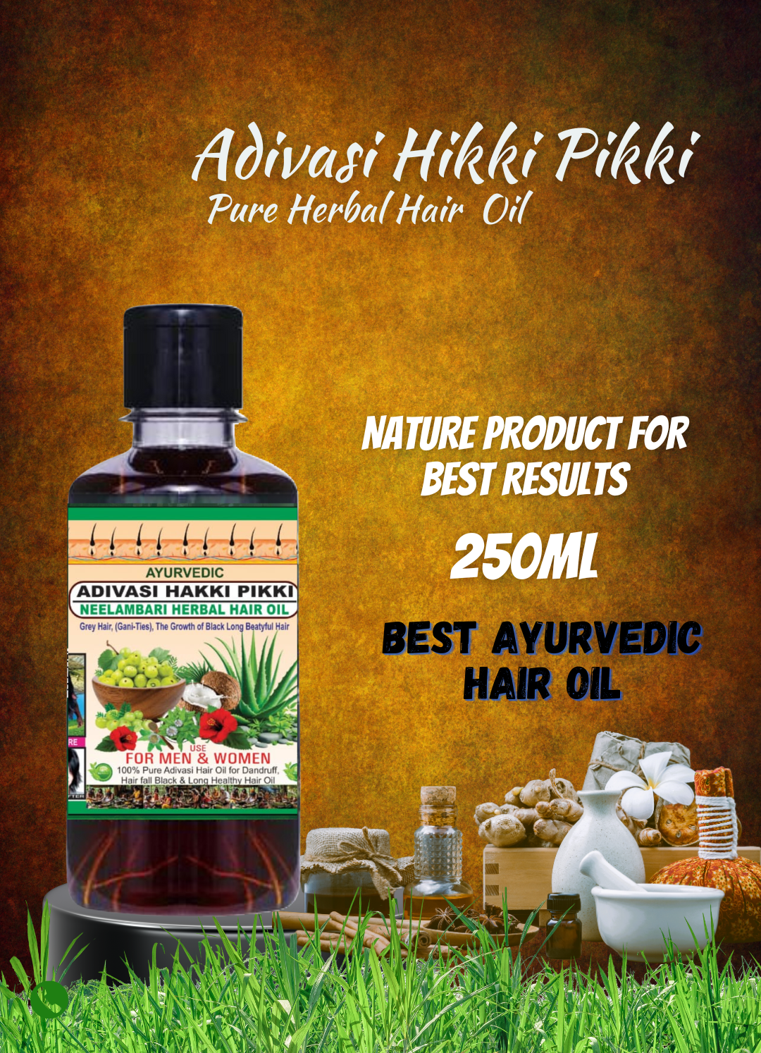 Adivasi Hikki Pikki Pure Herbal Hair  Oil